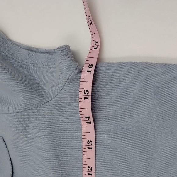 Aeropostale baby blue partial button 90's fitted top short sleeve size large - Picture 9 of 12